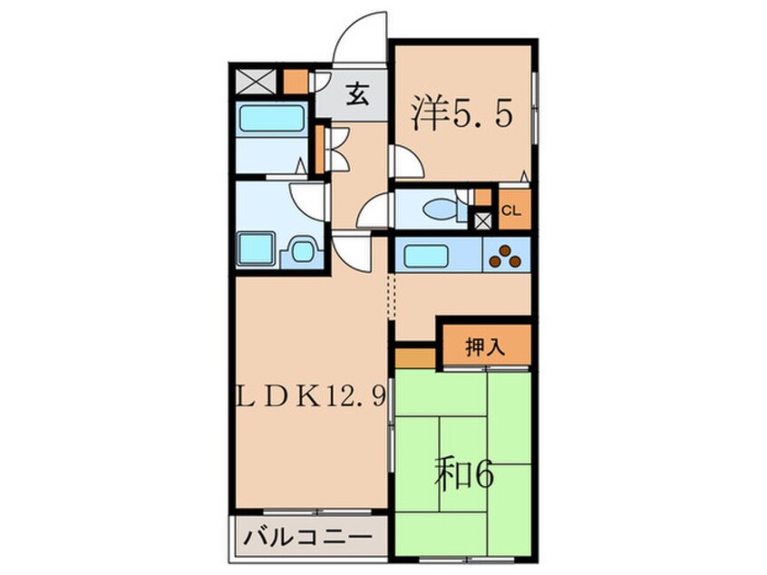 間取図 クレ－ルベ－ル碑文谷