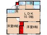 ウイステリア東金町 2LDKの間取り