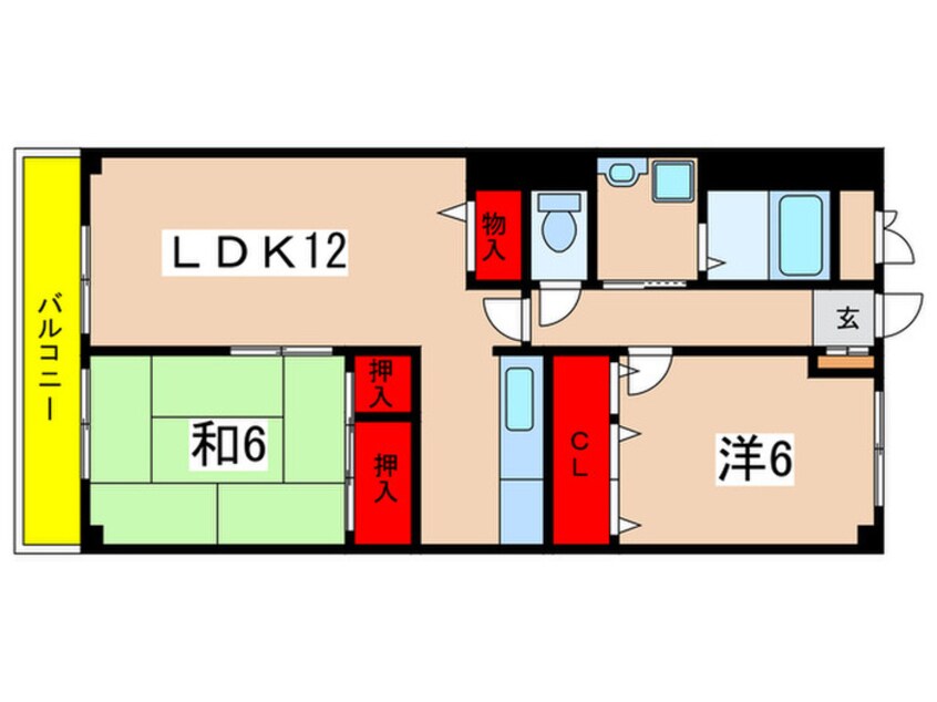 間取図 ＮＯＢ　ＨＯＳＯＹＡＭＡ