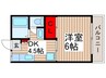 ハイツペガサスＡ棟 1DKの間取り