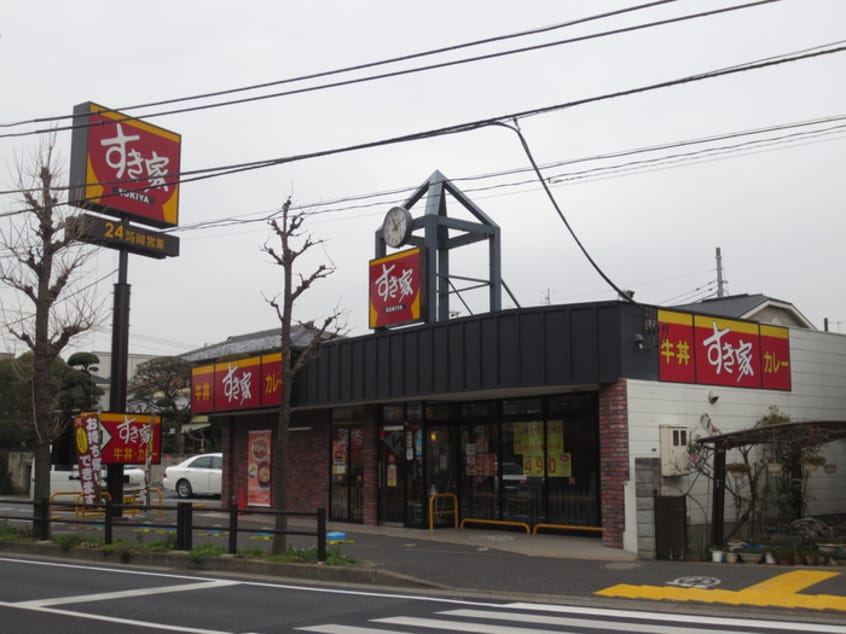 すき家(ファストフード)まで1300m ハイツペガサスＡ棟