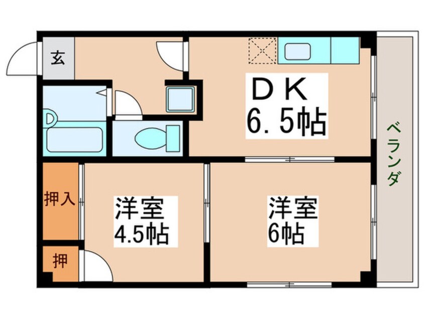 間取図 リーハイム北山