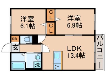 間取図 グラントレ宮城