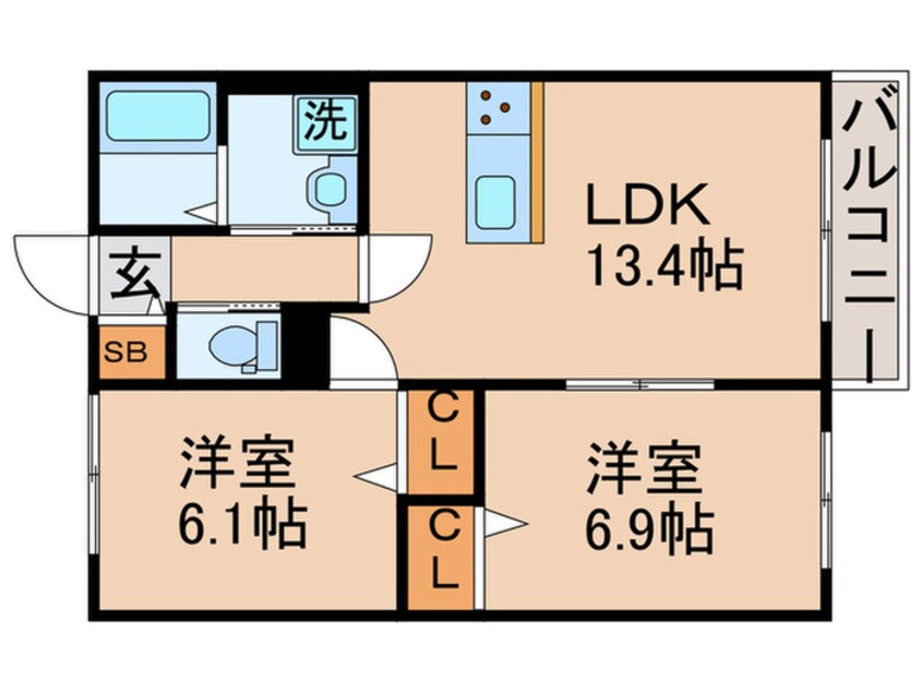 間取図 グラントレ宮城