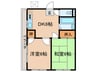 パレス金町 2DKの間取り