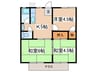 石川ハイツＡ 3Kの間取り