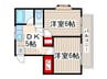メゾンハーツ 2DKの間取り