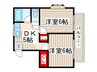 メゾンハーツ 2DKの間取り
