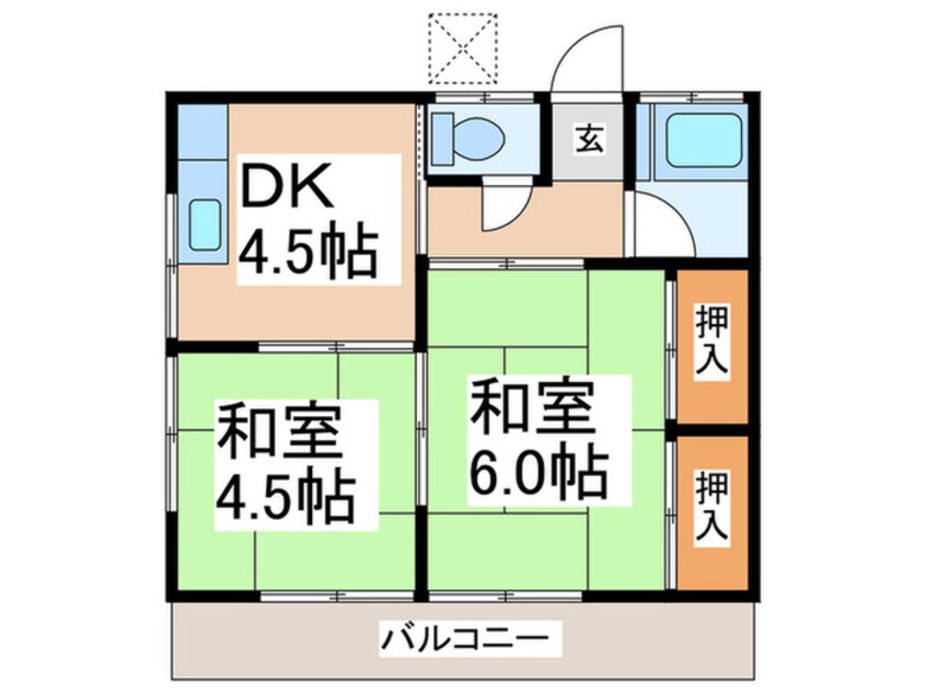 間取図 コ－ポ加藤