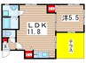 ルクロ要町 1LDKの間取り