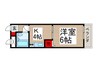 煉瓦館３９ 1Kの間取り