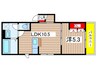 仮)プラネッツ 1LDKの間取り