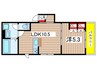 仮)プラネッツ 1LDKの間取り