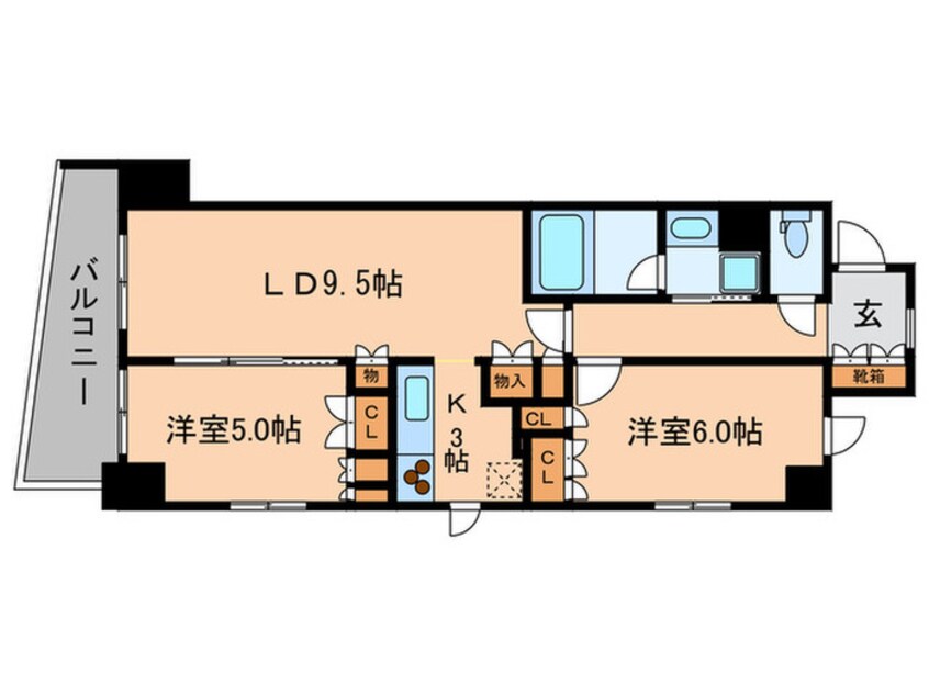 間取図 デュオステ－ジ後楽園