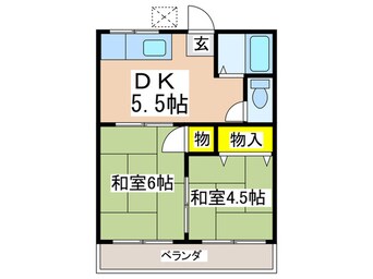 間取図 万葉ハイツＡ