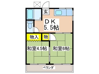 間取図 万葉ハイツＡ