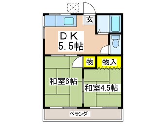 間取図 万葉ハイツＡ