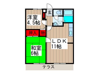 間取図 メゾンドフロ－ラ