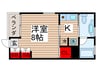 フェイス 1Kの間取り