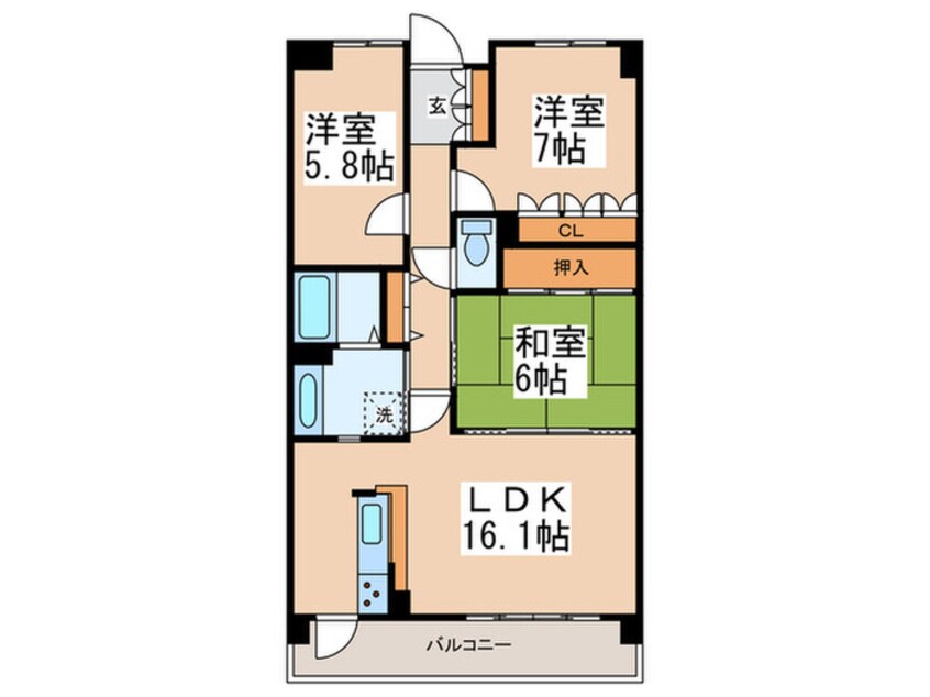 間取図 リグランド青葉台