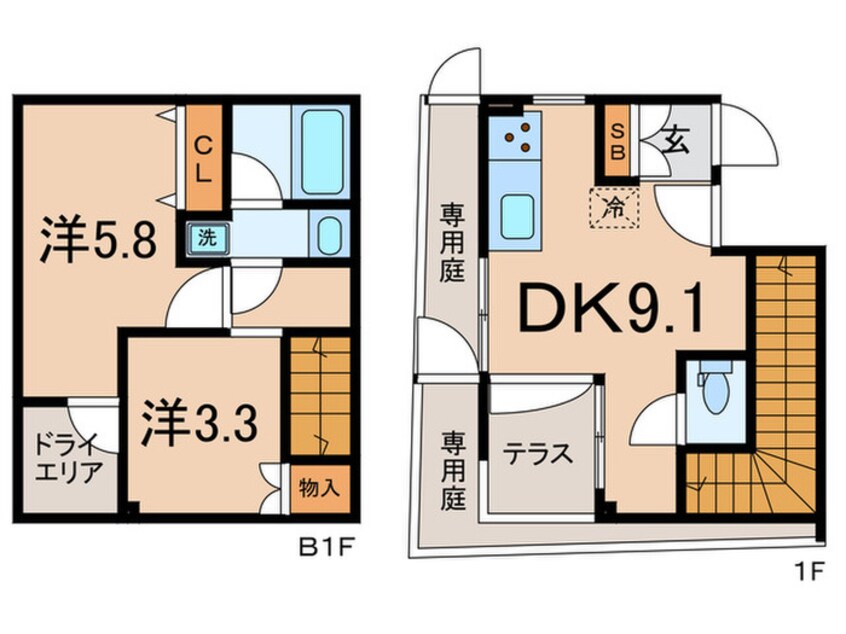 間取図 AGRATIO　TERRACE　恵比寿