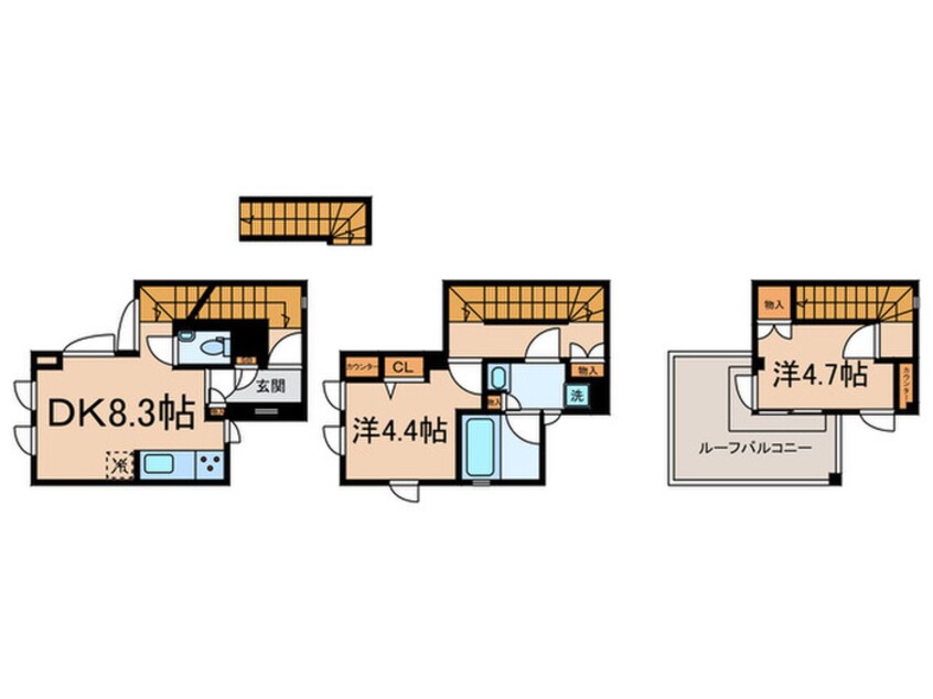 間取図 AGRATIO　TERRACE　恵比寿