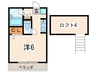 クレドメゾン神大前 1Rの間取り