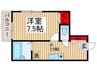 ＷＥＳＴ若葉 1Kの間取り