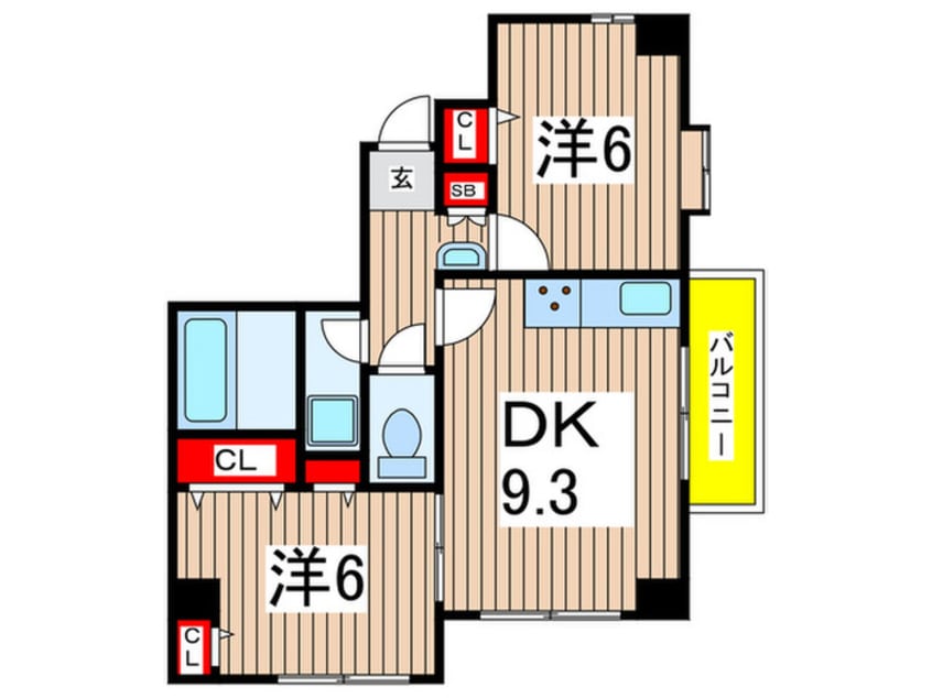 間取図 グリ－ンパ－ク住吉