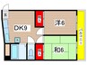 アゼリアコート平尾A棟 2DKの間取り