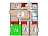 REI　Court 4LDK+Sの間取り