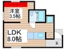 ヴェルドミールⅢ 1LDKの間取り