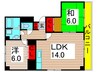 ハイネスアヤセ２ 2LDKの間取り