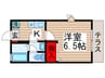 バンボーハイツ２号館 1Kの間取り