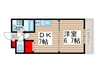 金太郎ヒルズ５４ 1DKの間取り
