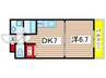 金太郎ヒルズ５４ 1DKの間取り