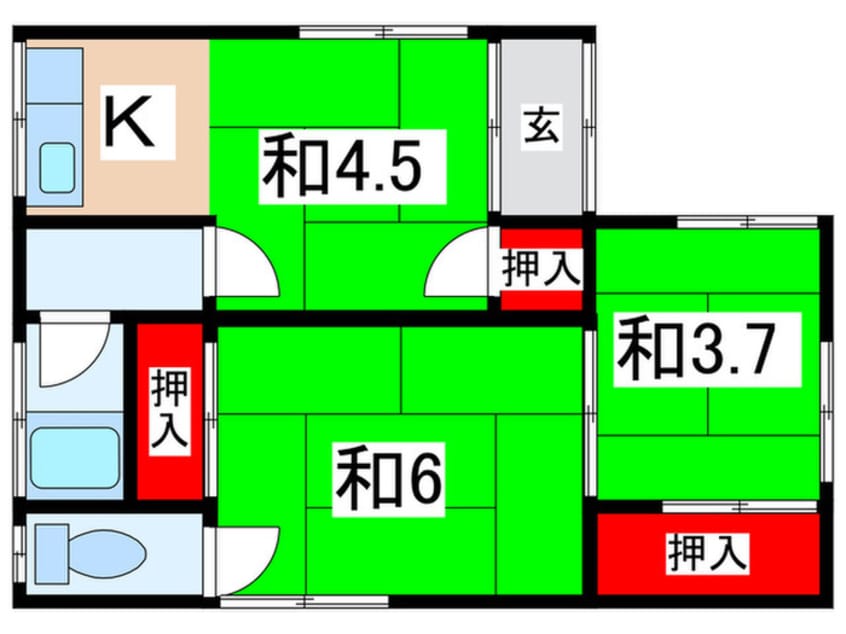 間取図 仁戸名町貸家