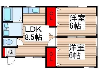 間取図 リヴァージュ１５８本八幡Ⅰ