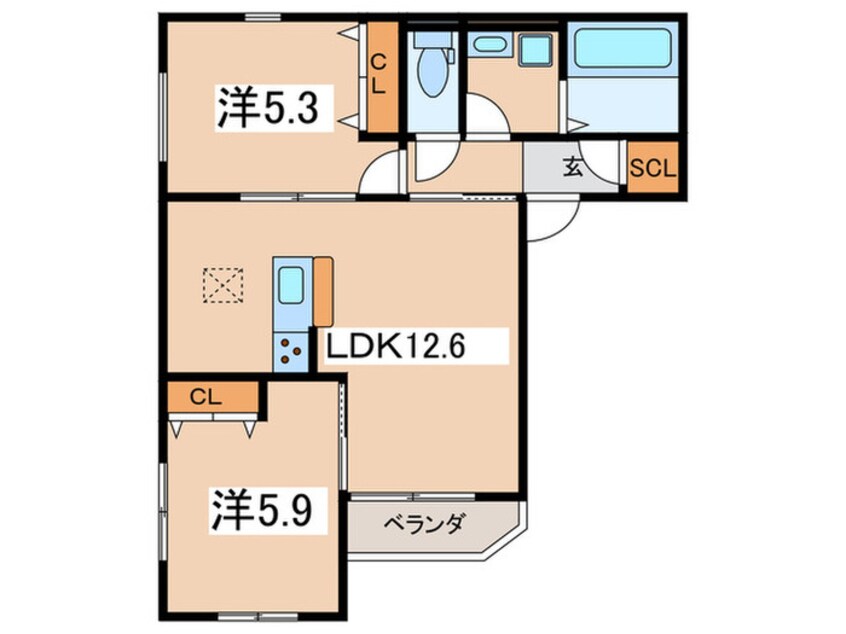 間取図 メゾン　リヴィエール