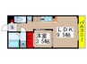 アイディール中台A館 1LDKの間取り