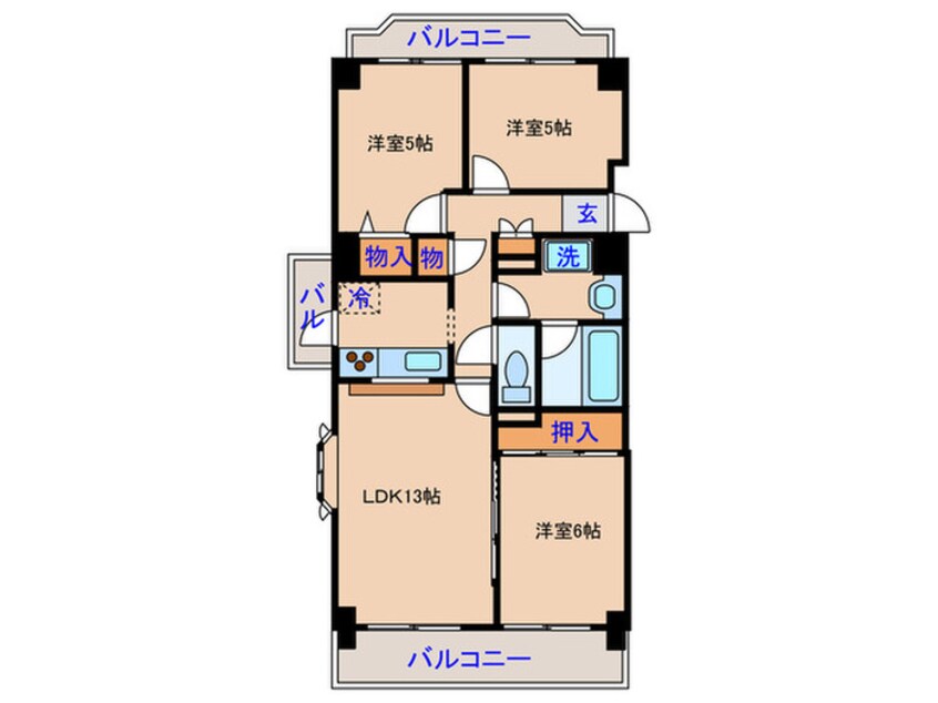 間取図 ユーコート新丸子Ⅱ