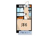 レジオス文京白山(302） 1Kの間取り