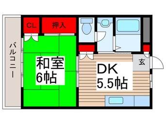 間取図 クレ－ルいぶき