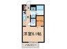 ハラハイツⅢ 1Kの間取り