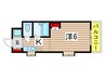 メゾンドディマンシェ 1Kの間取り