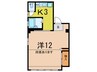 徳富ビル 1Kの間取り