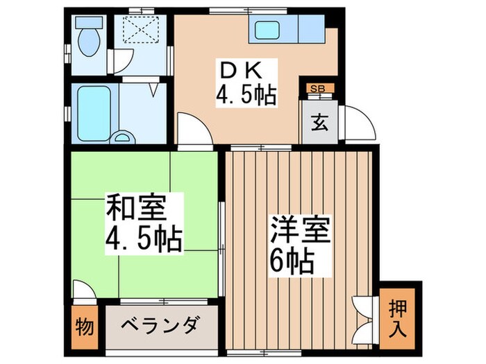 間取り図 コーポ四つ木