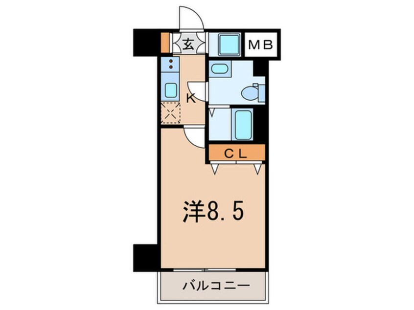 間取図 GENOVIA　田町　skygarden(302)