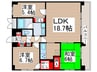 パテラスクエア流山（505） 3LDKの間取り