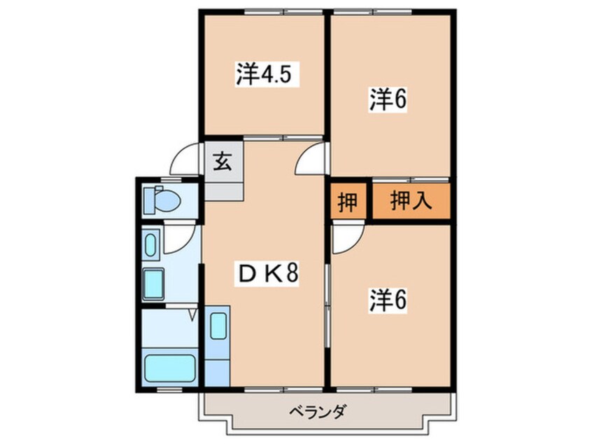 間取図 コ－ポはまゆう　1